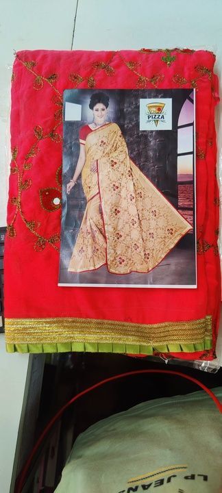 Lightweight full thred work fancy saree uploaded by business on 5/1/2021