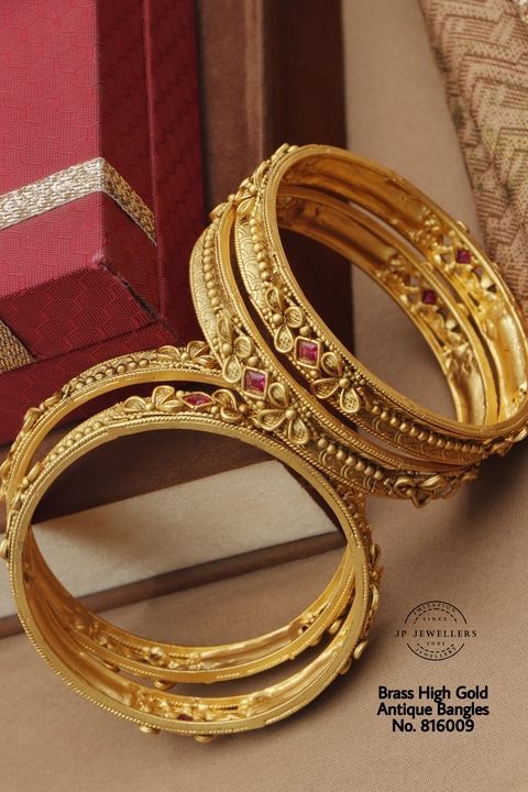 Brass High Gold Antique Bangels uploaded by J P Jewellery on 5/1/2021