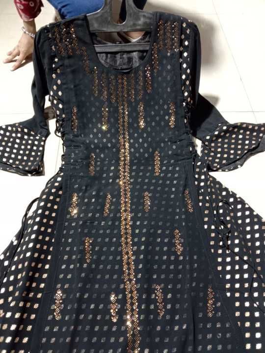 designer doubel layer dress
with side dorri
sequence work
L xl xxl
1150+shipping only uploaded by Divya creations  on 5/1/2021