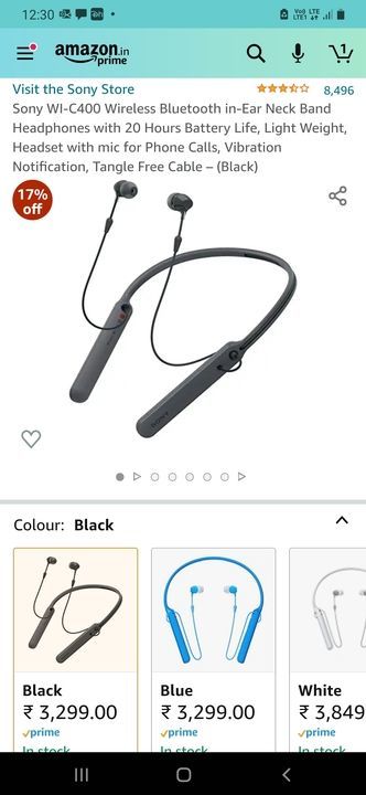Sony C400 neckband wireless headset original with 1 year warranty  uploaded by business on 5/1/2021