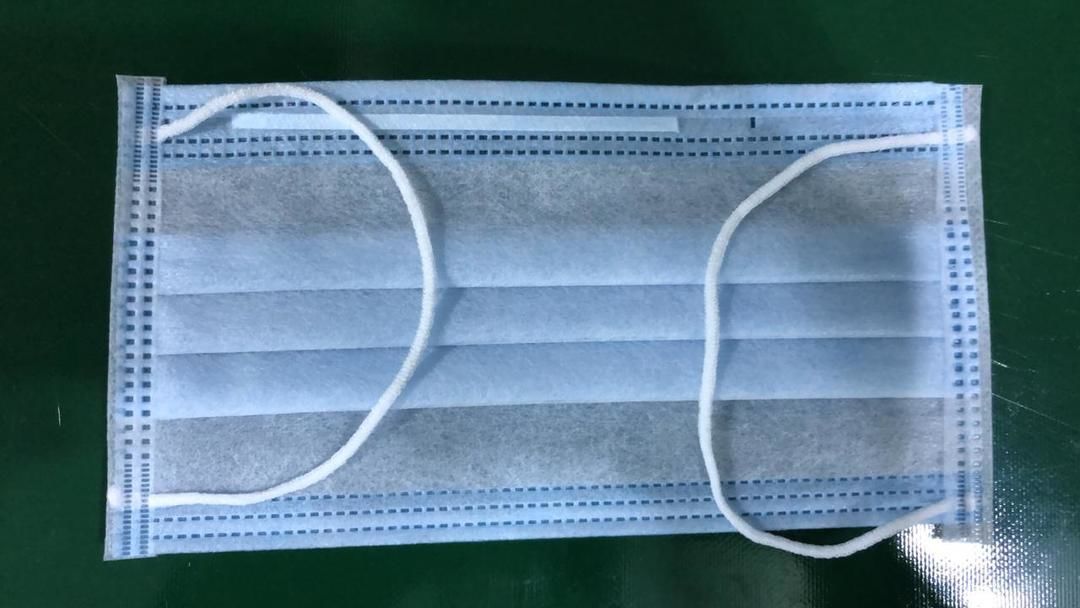 Surgical 3 ply mask with ultrasonic stitching. uploaded by business on 5/2/2021