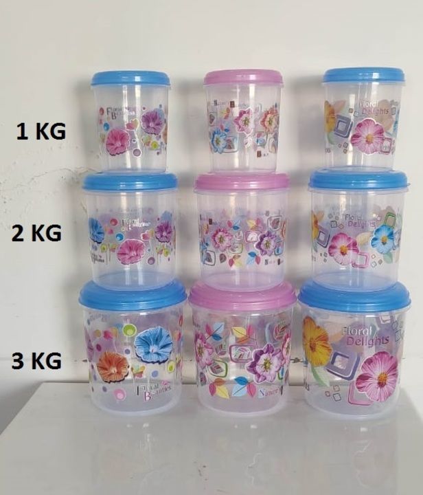 1,2,3kg Transparent Printed - Air Tight Container Set uploaded by Sofiya plastic on 5/2/2021