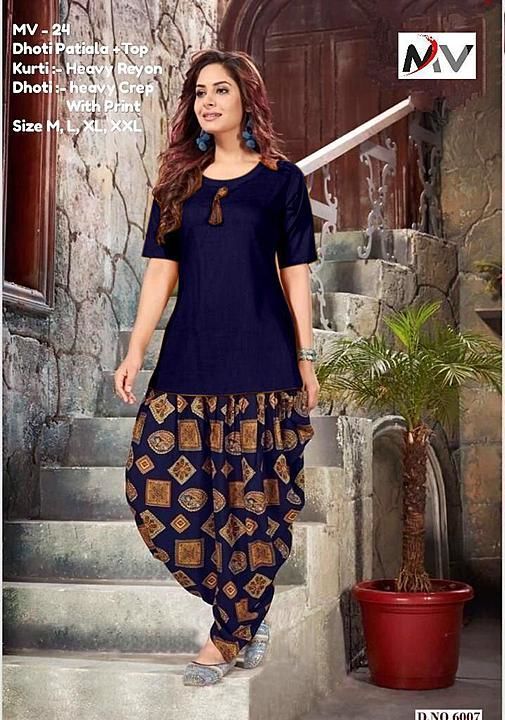 *FREE SHIP 😍😍*

*MV New Lonching Party Wear Top With Dhoti Patiala*

*MV 24* *all hit design avail uploaded by business on 7/31/2020