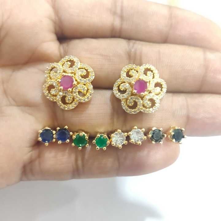High quality cz  5 in 1 changeable earrings. uploaded by The Jewel Box on 5/2/2021