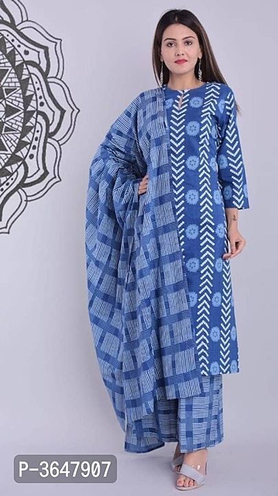 Kurta with palazzo and dupatta uploaded by business on 7/31/2020