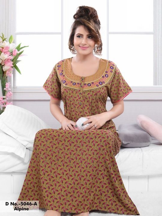 Alpine Heavy Embroidery Nighty ❤️ uploaded by business on 5/3/2021