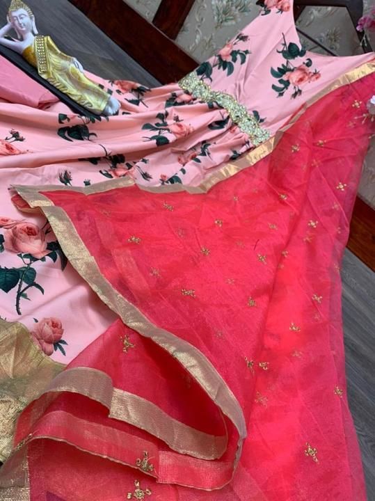 Printed long gown with dupatta uploaded by B.R Enterprises  on 5/3/2021