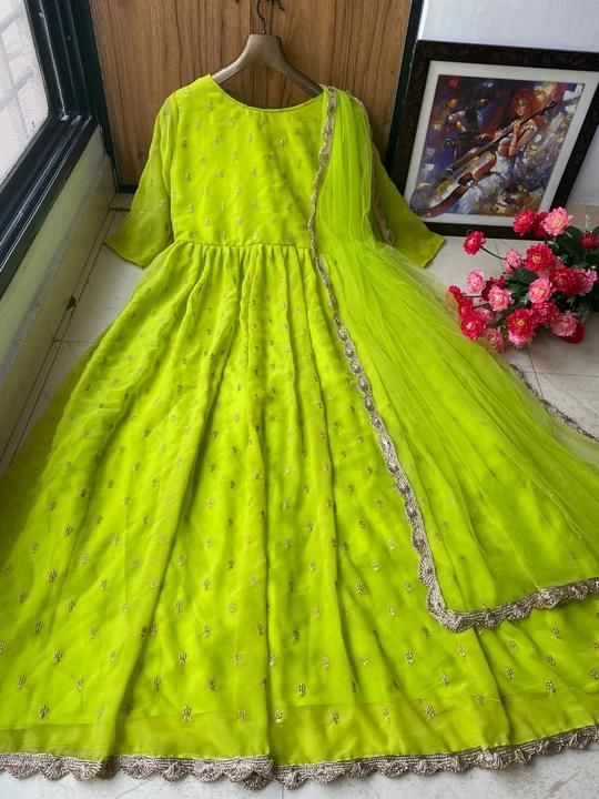 Embroidery anarkali gown uploaded by B.R Enterprises  on 5/3/2021