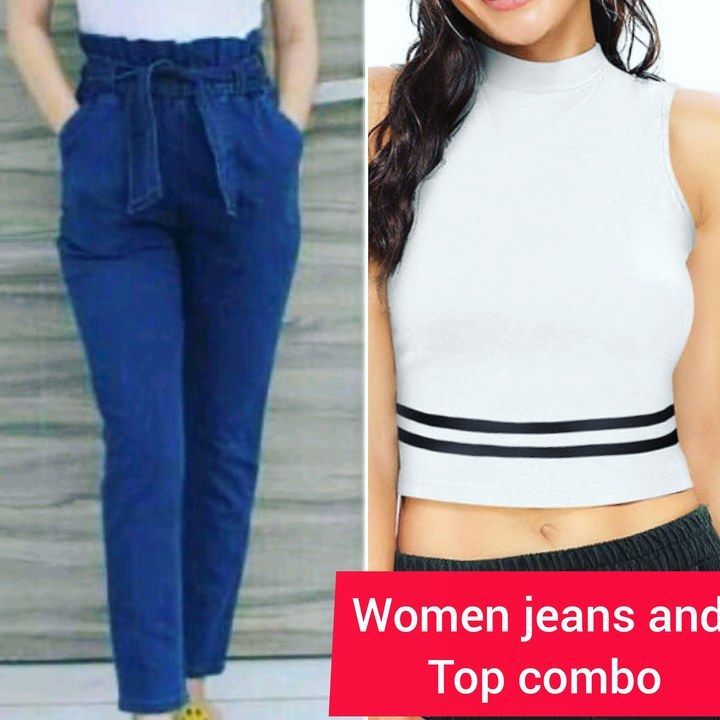 Jeans and top combo  uploaded by __Dress__collection__ on 5/3/2021