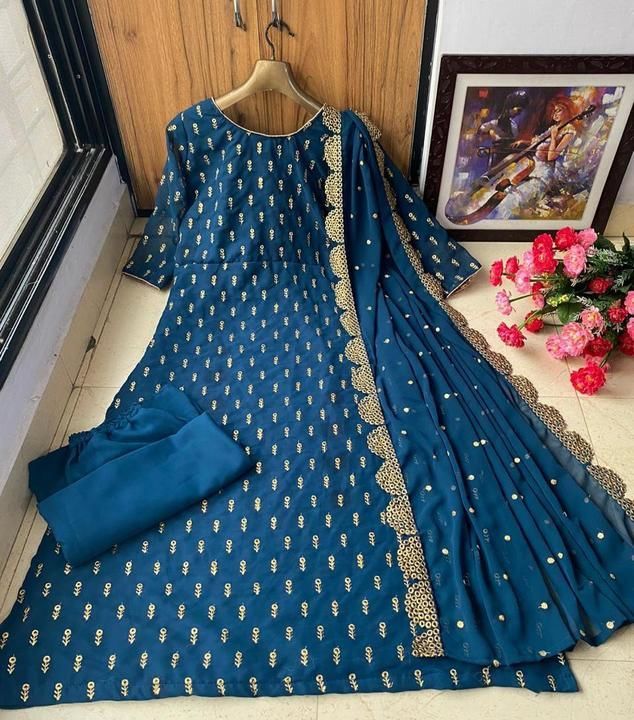 Long kurti with plazzo with dupatta uploaded by M.s collection on 5/3/2021