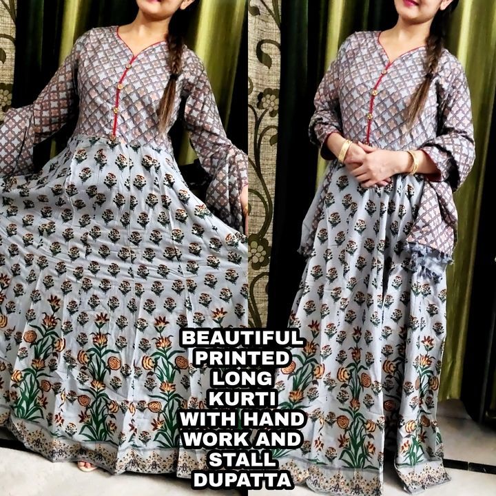 Long Kurti With Dupatta 2 uploaded by business on 5/3/2021