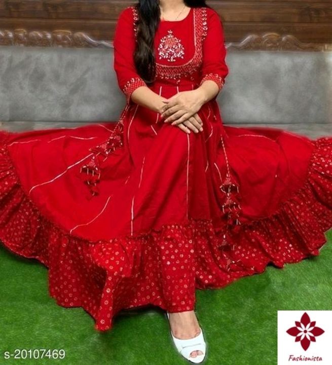 Beautiful embroided Kurta with lace work uploaded by business on 5/4/2021