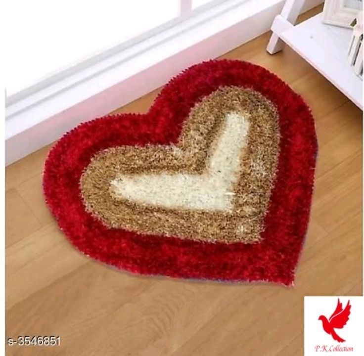 Beautiful heart shaped polyester solid carpet uploaded by business on 5/4/2021