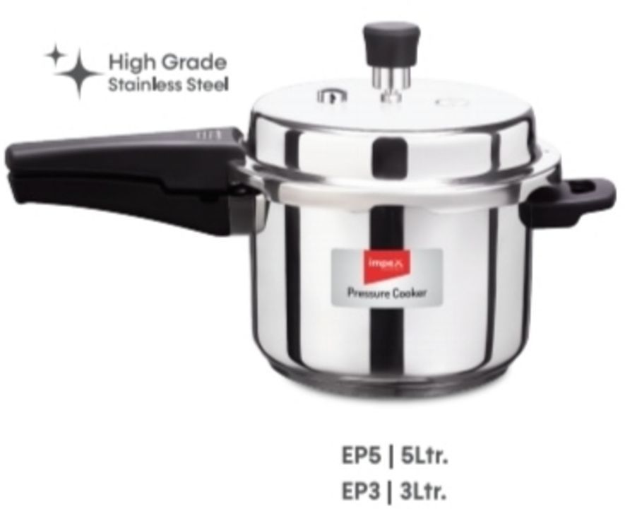 Stainless steel 5 ltr pressure cooker-Induction base uploaded by Kitchen Emporio on 5/4/2021