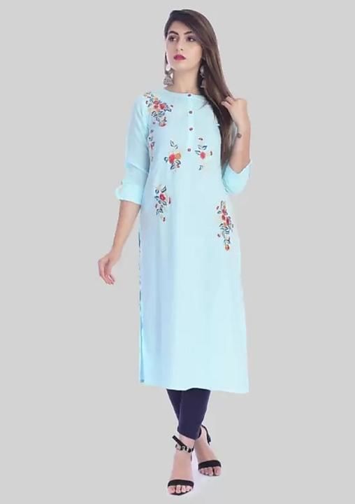 Kurtis embellished with elegant motif  embroidery  uploaded by Maanvik collection  on 5/4/2021