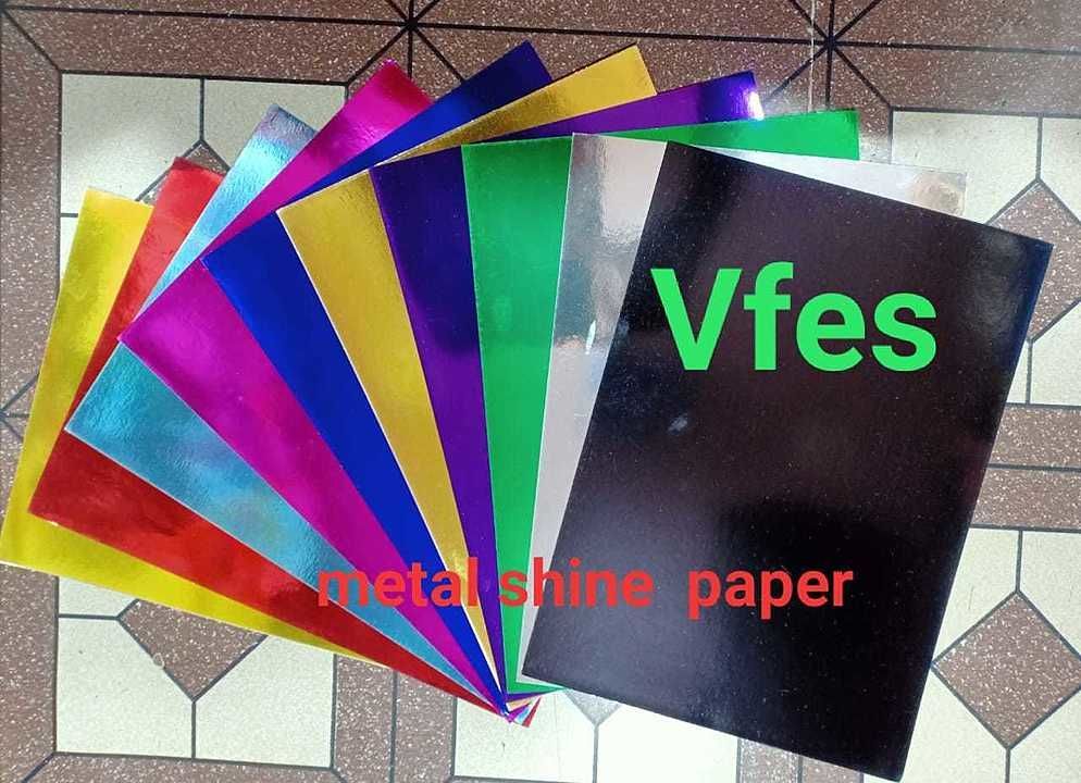 metallic shine craft board paper sheet A4 size  uploaded by Vasanth fancy embroidery store  on 7/31/2020