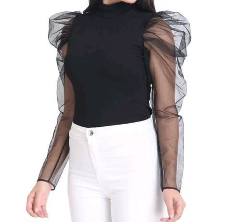 Net sleeves top uploaded by Fashion Adda on 5/4/2021