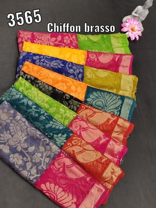 Brasso chiffon uploaded by DHAKSHA COLLECTIONS on 5/4/2021