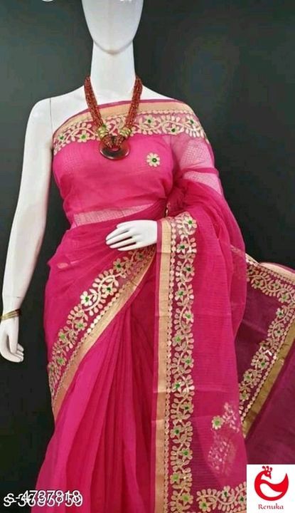 Chanderi cotton saree uploaded by Dristy collection on 5/4/2021