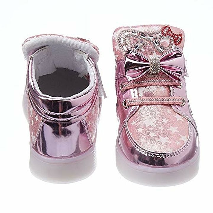 Bold N Elegant PU Leather Star Print Flashy Light Up LED Sneaker Shoes Mini Boot for Toddler Girl 1y uploaded by My Shop Prime on 7/31/2020