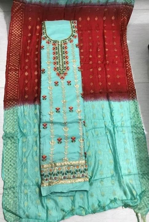 Post image I want 100 Pieces of  I want all over Suits - 5 meter all over Suits for ladies with Dupatta.
Below is the sample image of what I want.