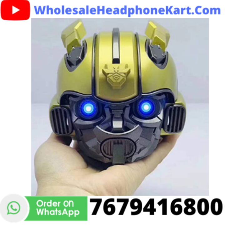 Hot Bumblebee Helmet Bluetooth Speaker Fm Radio USB Mp3 TF Smart Subwoofer Blue Tooth 5.0 Portable  uploaded by business on 5/5/2021
