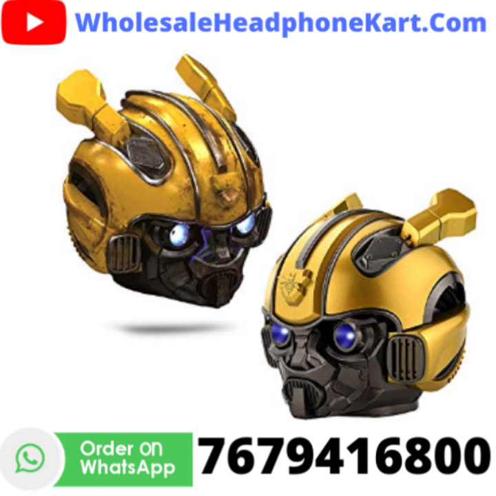 Hot Bumblebee Helmet Bluetooth Speaker Fm Radio USB Mp3 TF Smart Subwoofer Blue Tooth 5.0 Portable  uploaded by HeadphoneKart.in on 5/5/2021