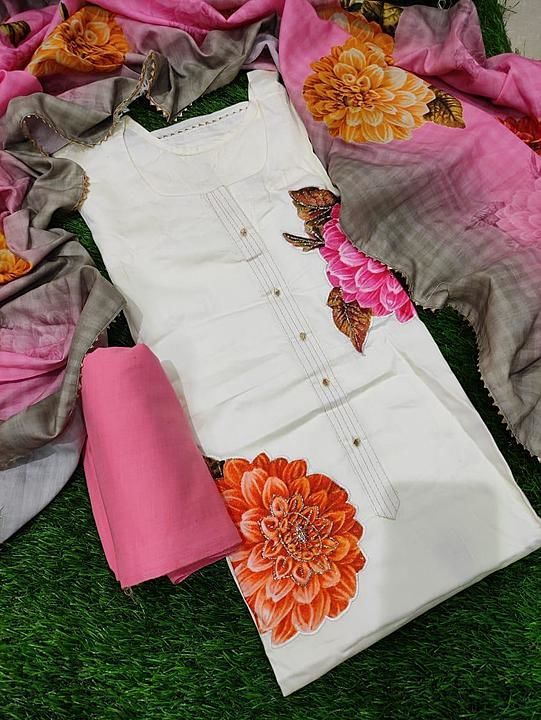 COTTON SUIT.🍁

SHIRT-COTTON
STOLE-MUSLIN
BOTTOM-COTTON.🍁
 uploaded by Veera creation on 7/31/2020