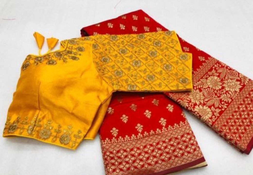 South style banarasi silk saree uploaded by business on 5/5/2021