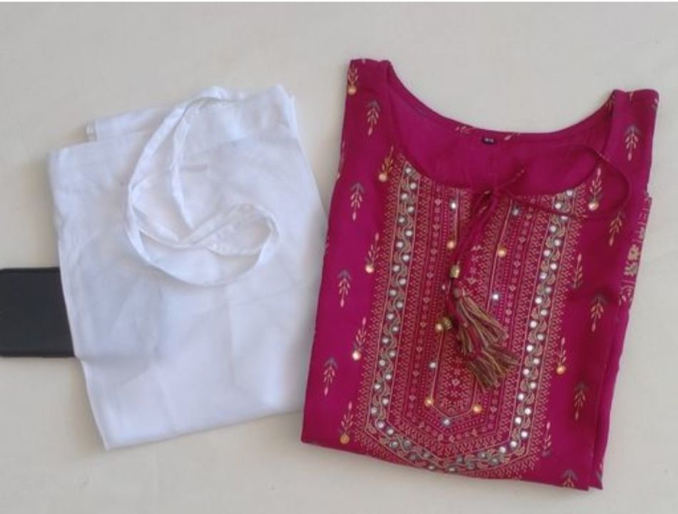Pink embroidered kurta set uploaded by business on 5/5/2021