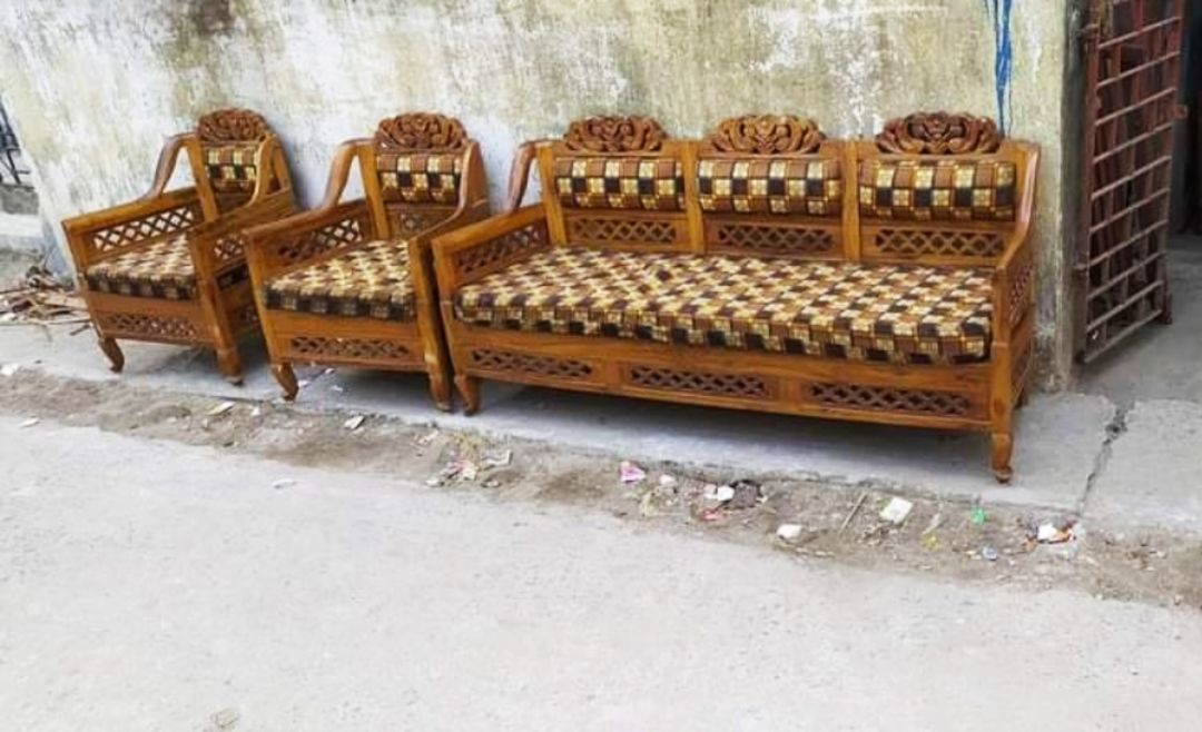 Wooden sofa set uploaded by business on 5/5/2021