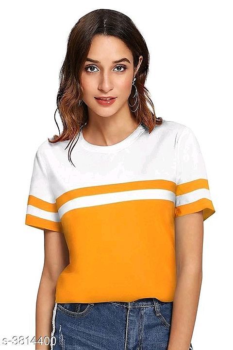 Post image Catalog Name:*Adrika Stylish Cotton Women's T-ShirtsVol 1*
Fabric: Cotton
Pattern: Printed
Length - S- Up to 24 in, M - Up To 24.5 in , L - Up To 25 in , XL - Up To 25 .5 in
Multipack: 1
Sizes: S - 36 in, M - 38 in, L - 40 in, XL - 42 inDesign: 4
Easy Returns Available In Case Of Any Issue
*Proof of Safe Delivery!