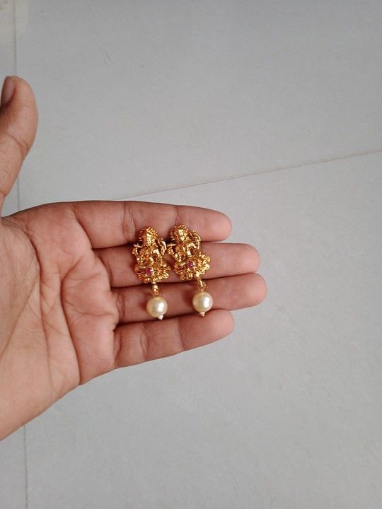 Lakshmi devi earings uploaded by Amulya jewelry on 5/6/2021