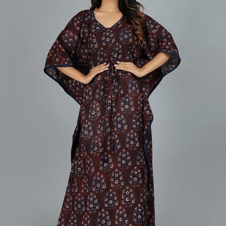 🔸️Hand Block printed *KAFTAN*
🔸️Authentic PRINT, with natural colours.
🔸54  inch  length... Long  uploaded by SHREYA HANDICRAFTS on 5/6/2021