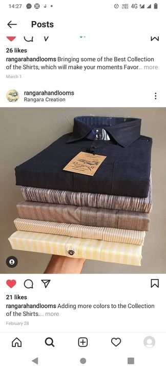 Maheshwari Handloom Cotton Shirts uploaded by business on 5/6/2021