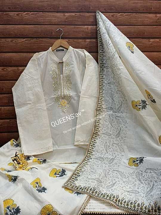 Eid Special 💫

✡️Pure Kora cotton shirt✡️semi stitched✡️size upto 54✡️Gota work on neckline ✡️pure  uploaded by Nithya Collection on 5/22/2020
