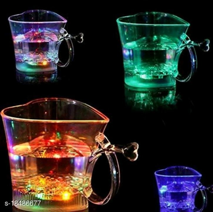 Valentine Heart Shape Rainbow Color Cup LED Flashing Multicolor Color Changing Pour Water or Tea, Li uploaded by ALLIBABA MART on 5/6/2021