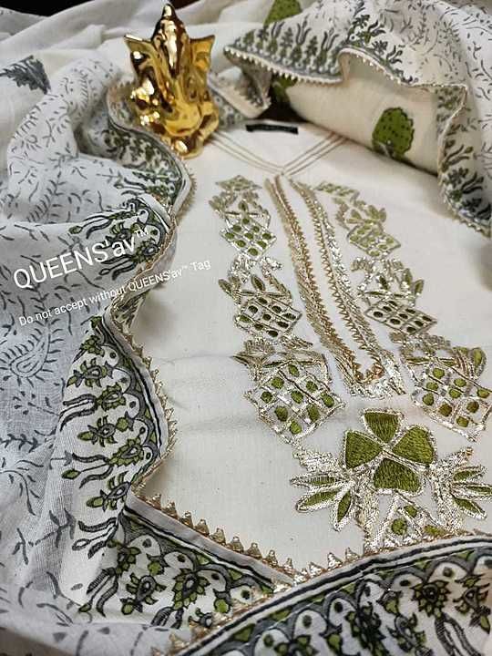 Eid Special 💫

✡️Pure Kora cotton shirt✡️semi stitched✡️size upto 54✡️Gota work on neckline ✡️pure  uploaded by Nithya Collection on 5/22/2020