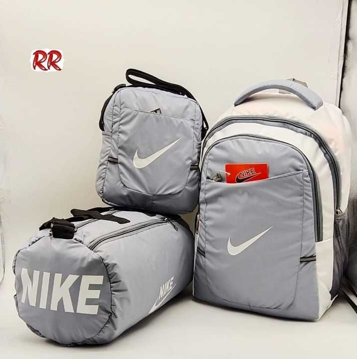 New model

Nike 3 pis combo  bag pack gym bag sling BAG
 uploaded by Rakesh Textiles on 5/7/2021