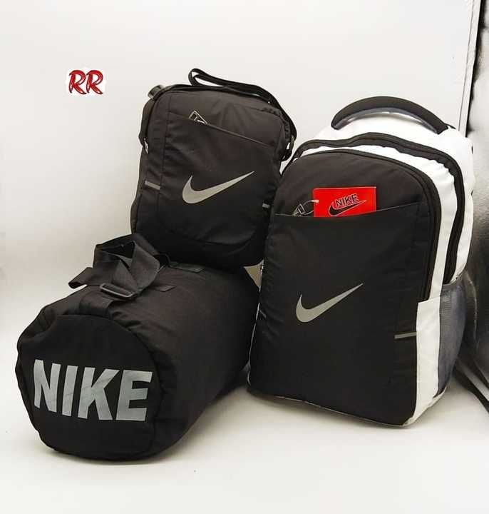 New model

Nike 3 pis combo  bag pack gym bag sling BAG
 uploaded by Rakesh Textiles on 5/7/2021