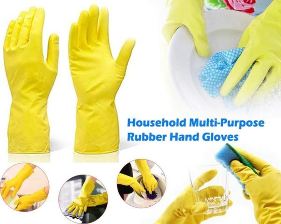 Rubber Hand Gloves (1 pair)  uploaded by Digital Dukan on 5/7/2021