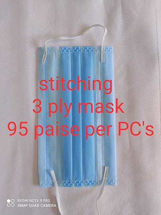Stitching 3 ply mask uploaded by business on 8/1/2020