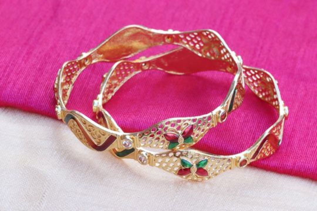 Gold Plated Bangles
 uploaded by Rakesh Textiles on 5/7/2021