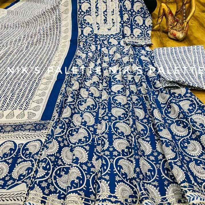 Cotton anarkali suit uploaded by business on 5/7/2021
