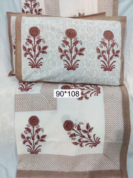 Hand Block printed Cotton Bedsheet With Pillow Cover  uploaded by business on 5/8/2021