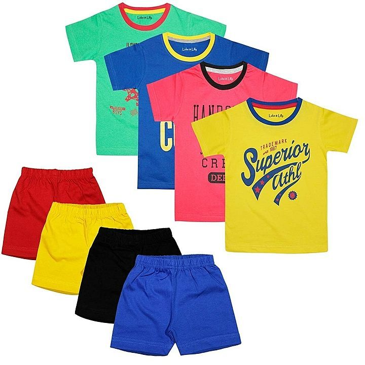 Luke & Lilly Boys Cotton Half Sleeve Tshirt and Shorts - Set of 4(Tshirt and Shorts)

 uploaded by My Shop Prime on 8/1/2020