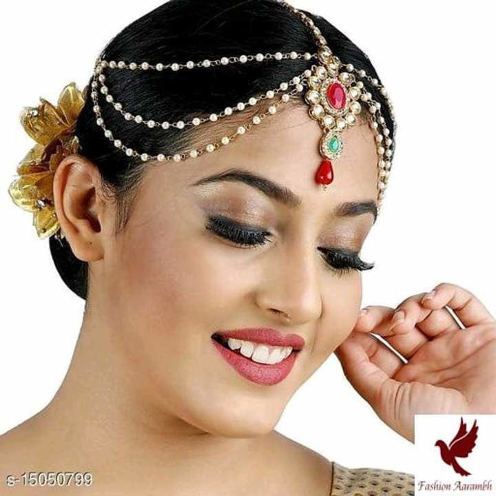 Women's fancy elegant handmade Maangtika uploaded by Fashion Aarambh on 5/8/2021
