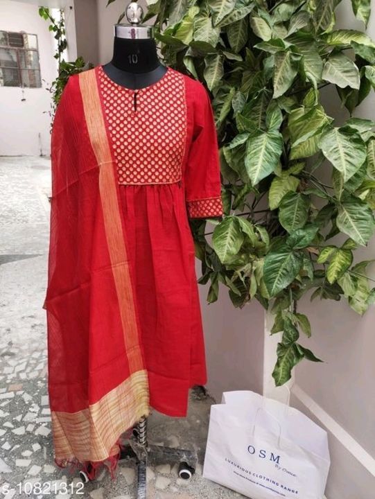 Beautiful kurti with duppata uploaded by Jaksh woman's clothes and jwellry  on 5/8/2021