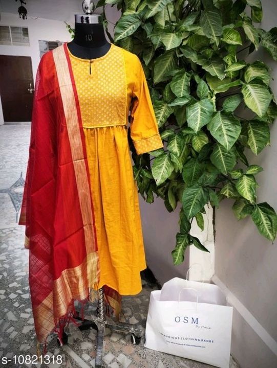 Beautiful kurti with duppata uploaded by business on 5/8/2021
