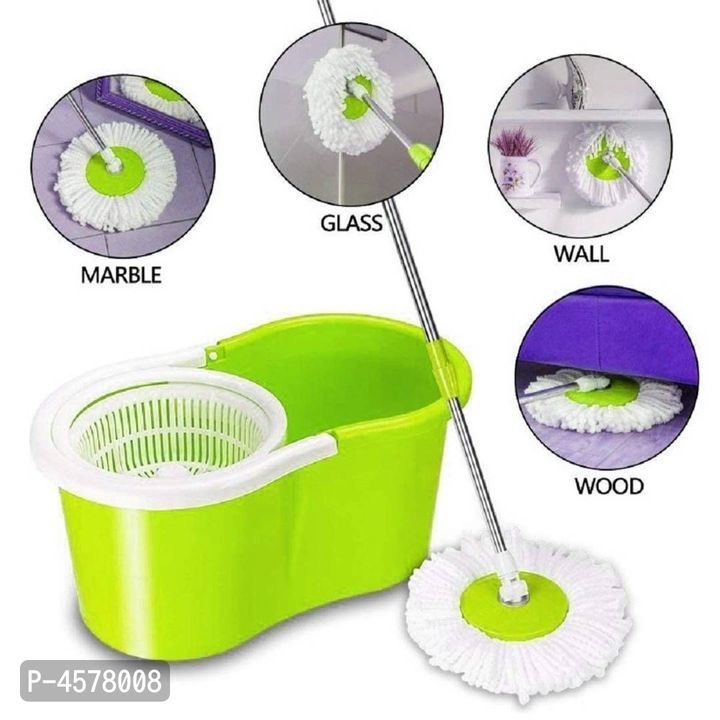 Magic Bucket Mop Without Wheel +1  Refill green  Color Mop Set, Mop, Cleaning Wipe, Refill Mop uploaded by Lko Shopping Center  on 5/8/2021